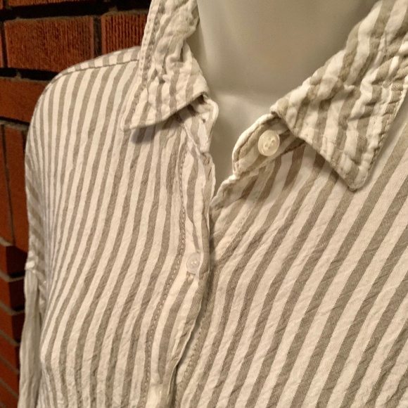 "Max Studio" button-down shirt, stripped, M - Picture 4 of 11